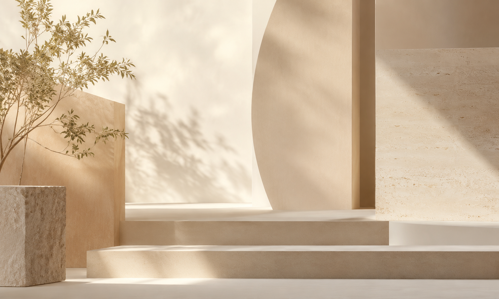 Subtle architectural steps in stone.